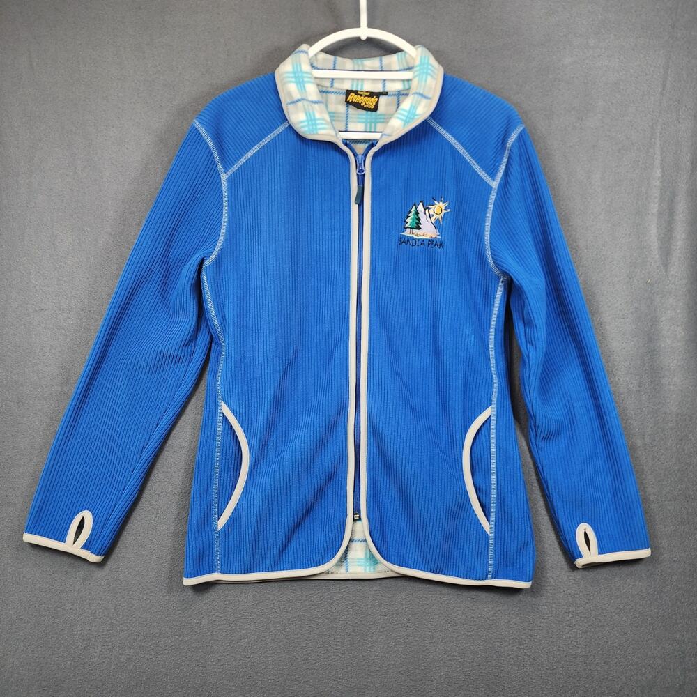 Renegade Club Blue Zip Jacket M Thumb Hole Athletic Sandia Park